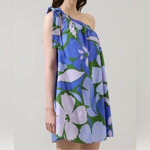 Sugarlips Dayana Floral Adley Shift One Shoulder Mini Dress
